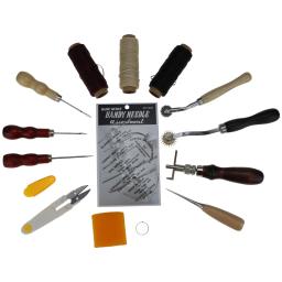 Profissional couro artesanato ferramentas kit, mão costura, costura soco, escultura trabalho, sela leathercraft acessórios - Image 6