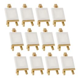 Artists Mini Canvas Painting Set, Craft Drawing Set, contém 12 mini telas, 5 in, 3 in x 3 in, 12 - Image 1