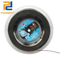 1 carretel powerti 1.30mm/1.25mm corda de tênis 4g poliéster formação raquete corda 200m carretel ginásio esporte ao ar livre corda preta - Image 2