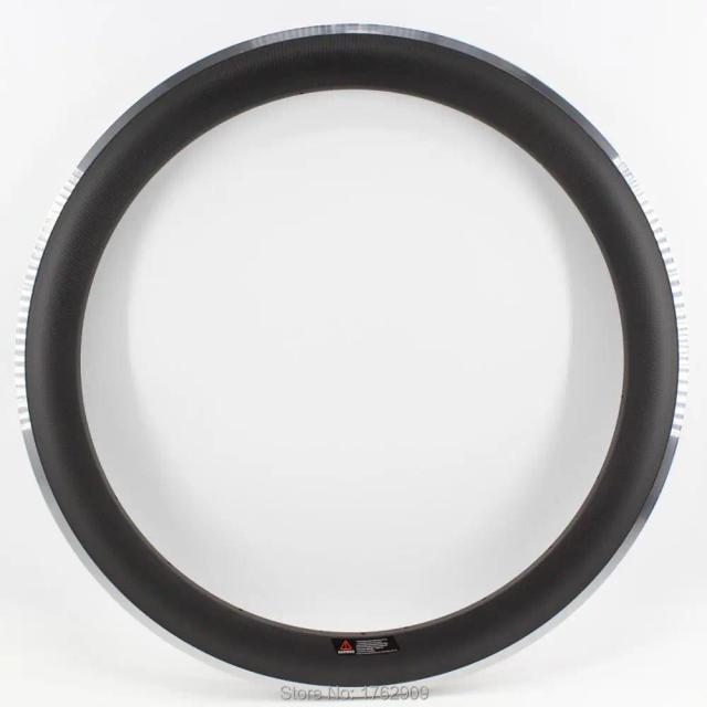 Rodas de Carbono 700c 60mm Clincher Fosco 3K Fibra de Carbono com Superfície Freio Liga