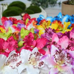 Cabeças de flor de seda para casamento, 30/100 peças artificiais tailandesas orquídeas presente caixa a91 casamento decoração floral - Image 3