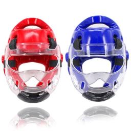 Esportes claro rosto escudo cabeça escudo removível taekwondo capacete máscara de proteção para ambos os homens e mulheres - Image 2