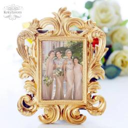 Mini moldura barroca de ouro, 50 peças, porta cartão, lembrança de casamento, lembranças, eventos, festas, decoração de mesa - Image 2