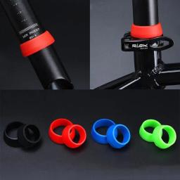 Bicicleta espigão anel poeira capa para mtb bicicleta de estrada ciclismo silicone à prova dwaterproof água caso selim acessórios da bicicleta protetora - Image 2