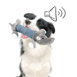 Brinquedo de pelúcia para animais de estimação, brinquedo de pelúcia engraçado com som de boneco para cachorro e gato, de elefante, pato, porco, adequado para todos os animais de estimação - Image 1