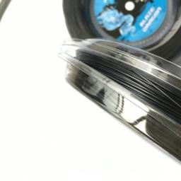 1 carretel powerti 1.30mm/1.25mm corda de tênis 4g poliéster formação raquete corda 200m carretel ginásio esporte ao ar livre corda preta - Image 3