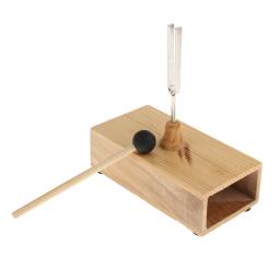 Tuning fork com caixa ressonante de madeira, instrumento musical, estudo acústico, 440Hz - Image 5