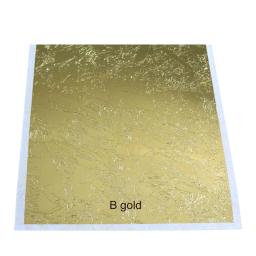 Folhas de folhas decorativas para artesanato arte, 14*14cm, faça você mesmo, papel de design, 100 peças, papel folha de imitação de ouro, prata de cobre - Image 2