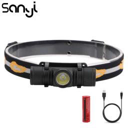 Lanterna de cabeça para acampamento, lanterna de cabeça com 6 modos usb recarregável, luz quente para pesca noturna, 1 x segundo - Image 1