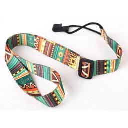 Muspro correia de guitarra havaiana, padrão étnico ajustável de nylon com clipe para ukulele, cinto de eslinga com gancho, acessórios de guitarra - Image 3