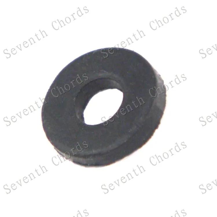 Correia de bloqueio de correia de guitarra, trava preta redonda de borracha para correia de guitarra com botão de suporte, almofadas da arruela, diâmetro-exterior da arruela: 10mm com 100 peças - Image 1