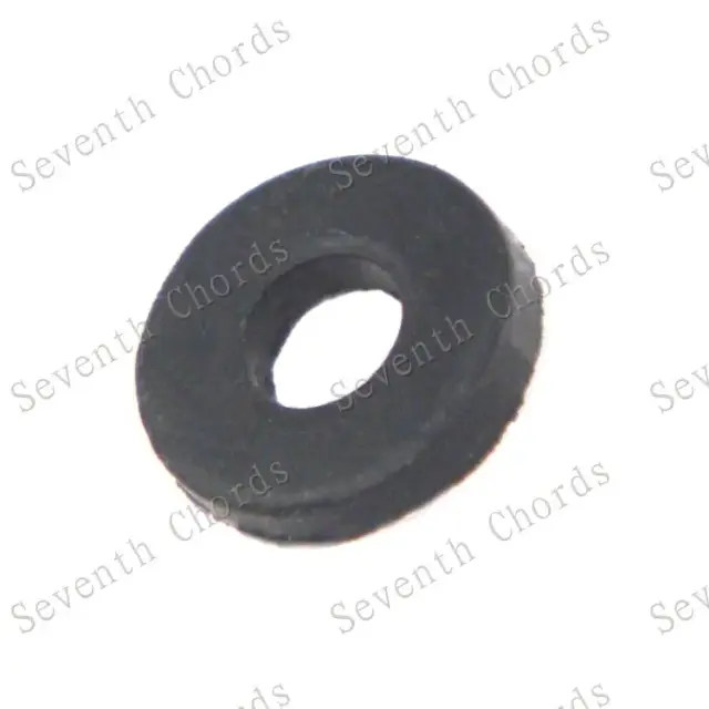 Correia de Guitarra com Trava Redonda de Borracha Preta - 100 Peças com Almofadas de Arruela de 10mm de Diâmetro Exterior