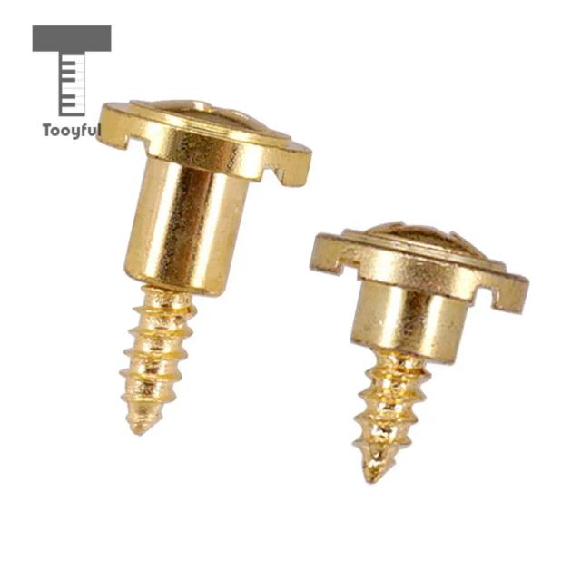Retentor de árvore de corda redonda de ferro Tooytivas, 2 peças duráveis com parafusos para partes de guitarra elétrica douradas