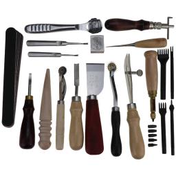 Profissional couro artesanato ferramentas kit, mão costura, costura soco, escultura trabalho, sela leathercraft acessórios - Image 1