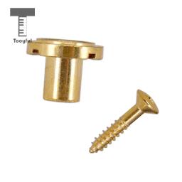 Tooytivas retentor de árvore de corda redonda de ferro, 2 peças, durável com parafusos definido para strat st partes de guitarra elétrica douradas - Image 2