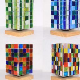 Telha quadrada de mosaico de vidro transparente para artesanato DIY, mosaico de vidro, puzzle artesanato, ferramenta de mão, multi cores, 100g - Image 3