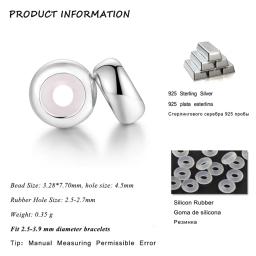 2 pçs/lote espaçador redondo contas de borracha de silicone suave espaçador rolha contas caber pulseira diy jóias fazendo encantos 4 cores - Image 6