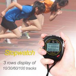 Cronômetro digital profissional portátil, cronômetro multifunção para esportes ao ar livre corrida treino, relógio cronógrafo cronômetro - Image 3