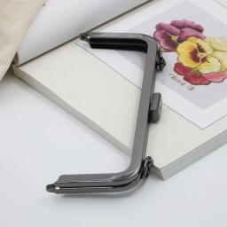Uma peça de suporte de metal de 20cm, estrutura de bolsa, retângulo, cabide, peça de hardware diy e acessórios, alta qualidade, estrutura de bolsa com parafuso - Image 2