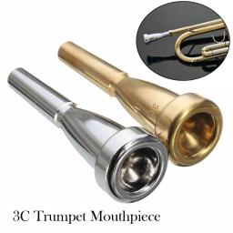 SLADE-Copper Alloy Trompete Bocal, Prata e Ouro, 3C Tamanho, Fit para Yamaha, saxofone, Brass Instrument Substituição Acessórios - Image 3