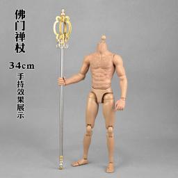 1:6 modelo de armas em miniatura, armas antigas de frio, espada budista favor de monge tang, adereços de fotografia de buda sabre de cerca de 25 cm - Image 5