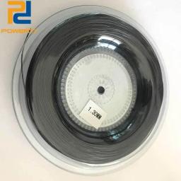 1 carretel powerti 1.30mm/1.25mm corda de tênis 4g poliéster formação raquete corda 200m carretel ginásio esporte ao ar livre corda preta - Image 5