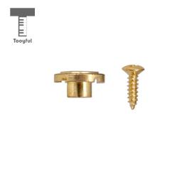 Tooytivas retentor de árvore de corda redonda de ferro, 2 peças, durável com parafusos definido para strat st partes de guitarra elétrica douradas - Image 3