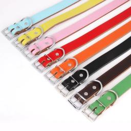 Couro Genuíno Durável Pet Dog Collar, Marrom, Preto, Vermelho, Laranja, Rosa, Verde, Azul, Cachorro, Coleira de Cão Grande, Tamanho XS, S, M, L, 1 Peça - Image 5