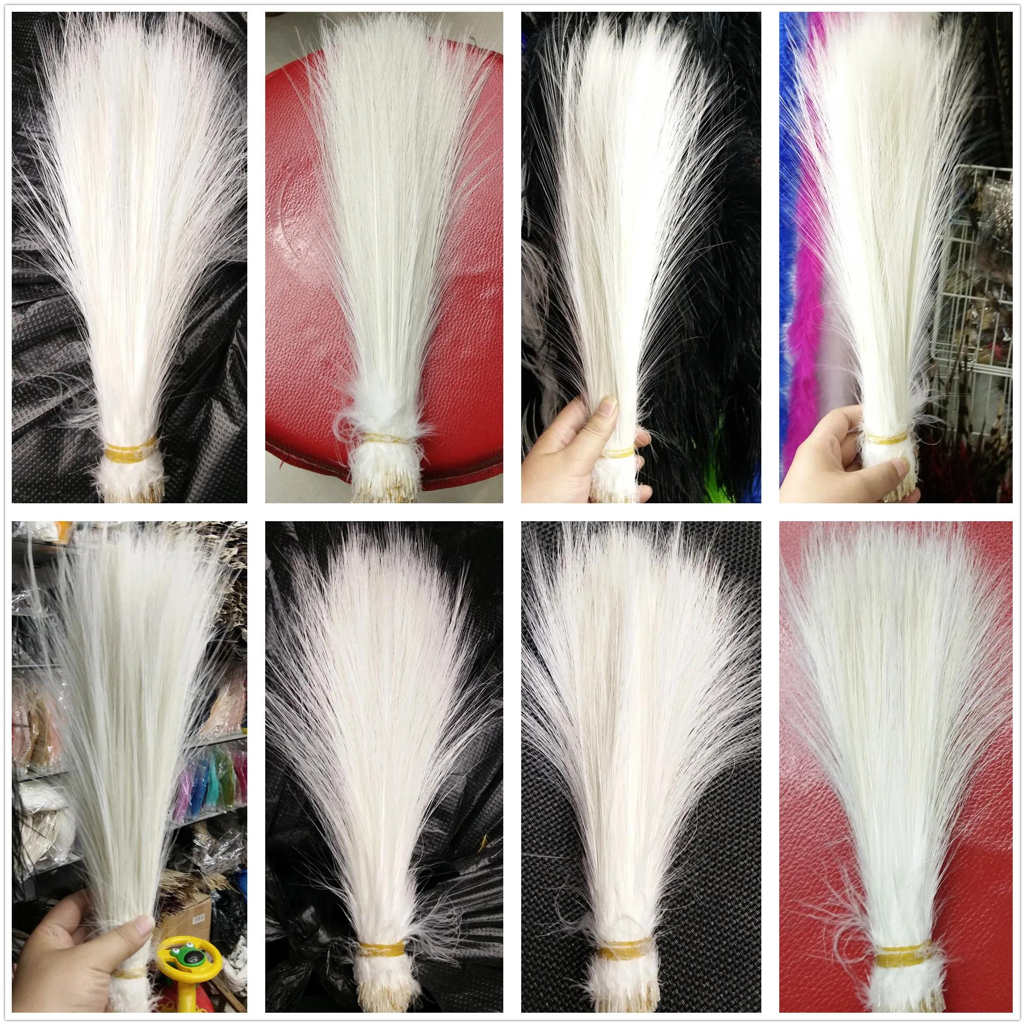 Penas de seda brancas egret, em tamanhos variados de 4-18 polegadas/10-45 cm, design perfeito para casamento, faça você mesmo, grande variedade de decoração - Image 1