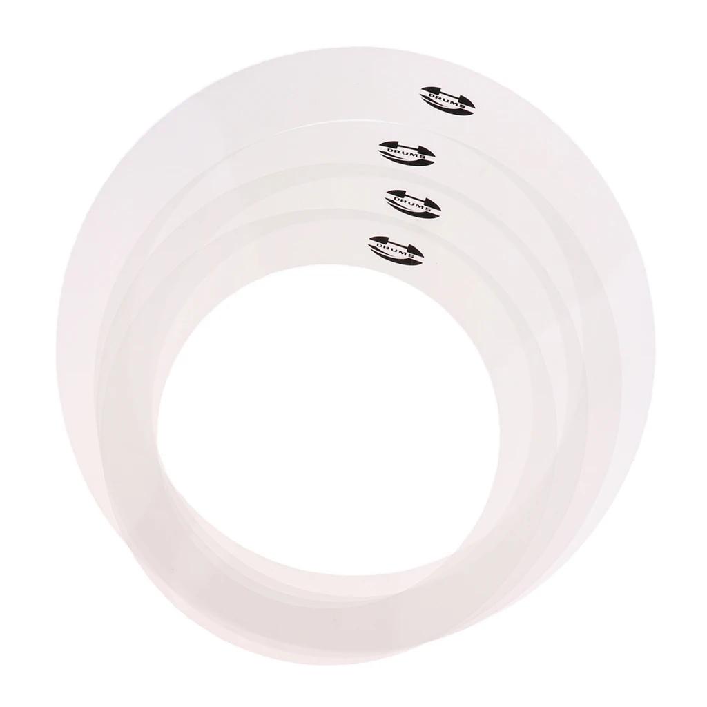 Perfeito lan 4 pacotes de silenciador de tambor, anéis de amortecimento, controle de tom 10 ''12'' 14 ''16'' para conjunto de acessórios para tambor - Image 1