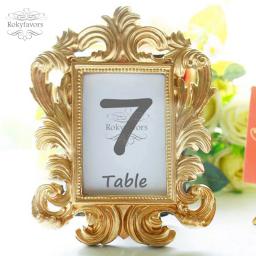 Mini moldura barroca de ouro, 50 peças, porta cartão, lembrança de casamento, lembranças, eventos, festas, decoração de mesa - Image 3