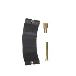 Bocal alto de couro com fivela de metal, instrumento de sopro, saxofone, clarinete, baquelite, peça de montar de couro com fivela de metal na braçadeira da tampa - Image 5