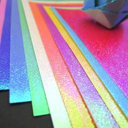 50 pc/set cor brilho origami papel único lado brilhando dobramento sólida papéis crianças diy fazendo scrapbooking artes artesanato decoração - Image 3