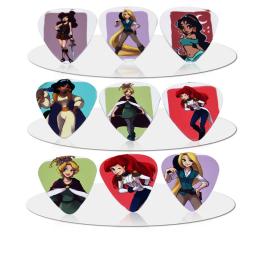 Soach 10 peças de palhetas para guitarra, mais novas palhetas de princesa de desenho animado, espessura de 1.0mm para guitarra, acessórios para ukelele - Image 2