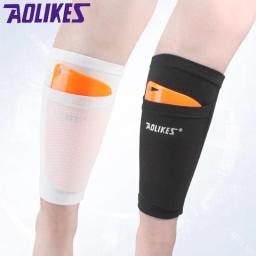 1 par de suporte de joelho meias com bolso, caneleiras para futebol, mangas de perna, suporte para meias, meias, apoio para adultos - Image 1