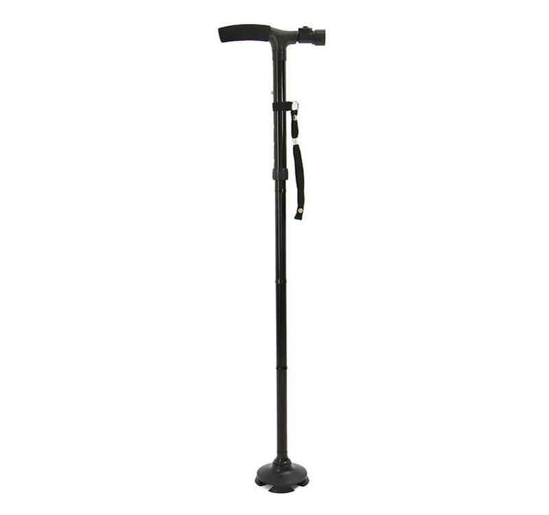 Folding T-Handle Trekking Poles, Bastão de Luz LED, Iluminado, Velho Caminhadas, Bengala para Idosos, Bastones, 1 Pc - Image 1