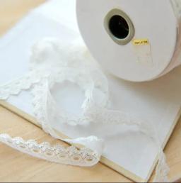 Fita de renda de marfim 10 m, fita para enfeite de rendas suaves de marfim, enfeites de rendas bordadas diy para acessórios de costura, decoração de embalagem - Image 5