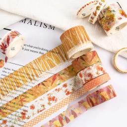 Conjunto De Fita Adesiva Washi, Adesivos De Papel Japoneses, Washitape Flor De Scrapbooking, Famosa Série De Mar E Floresta, Estacionária, 10Pcs - Image 4