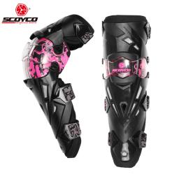 Scoyco mulheres rosa motocicleta joelheira gurad motocross mx equitação joelho protetor de moto corrida joelheira equipamentos de proteção - Image 2