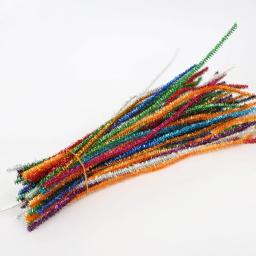 100 pcs/lot longo 30cm glitter chenille hastes limpadores de tubos brinquedos infantis materiais de artesanato diy para crianças criativas brinquedos educativos - Image 5