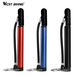 West biking pé bomba 100psi bomba portátil ciclismo acessórios da bicicleta presta schrader válvula pneu inflator bomba - Image 2