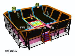 Trampolim de ginástica personalizado, melhor trampolim grande de interior da china para adultos - Image 4
