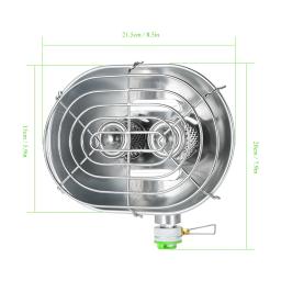 Aquecedores portáteis de cabeça dupla ao ar livre, Infrared Ray Camping Aquecimento Fogão, Warmer Fogão a gás para acampamento ao ar livre - Image 5