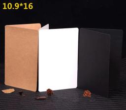 Cartões de papel Kraft em branco, cartão dobrado, pintura artesanal, DIY Cartões de Natal, 10pcs por conjunto - Image 4