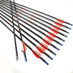 Flechas de carbono para tiro com arco, flechas de carbono para caça e tiro com os clientes com 12 espinhas de 4.2mm, 31 ", 350, 400, 500, 600, 700, 800 - Image 5