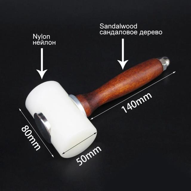 Kit Completo Sanbest para Artesanato em Couro - Martelos e Ferramentas de Escultura DIY 350/320g com Soco e Corte