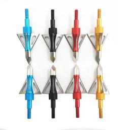 Aço inoxidável Archery Blade, Caça Broadhead, Seta Acessório, Composto Recurvo, Ponto Dicas, Seta, 12pcs - Image 1