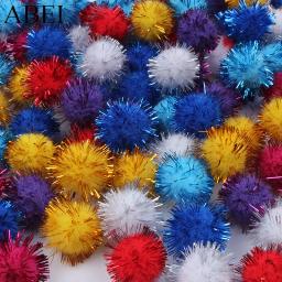 20mm 200 segundos bola de natal brilho pompom diy acessórios de costura brilhante pom pom weddinng decalques para livros de recortes - Image 2