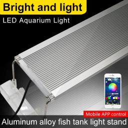 60-80 cm rgb aquário led luz marinha smd 5050 led aquário iluminação tanque de peixes lâmpada de luz para aquário led suporte de iluminação 60 cm - Image 1