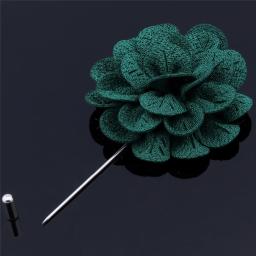 Flor lapela broches para ternos, unisex artesanal tecido pinos, broche longo, jóias na moda, nova chegada, barato, 1 peça - Image 2